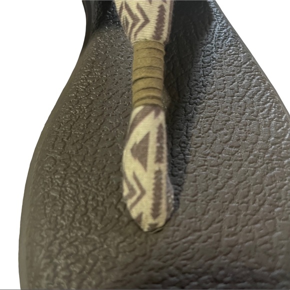 Sanuk Sandals Yoga Sling 2 Brown Aztec Tribal Print Yoga Mat Stretch Comfort - Picture 10 of 10